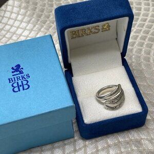 Vintage Birks Sterling Silver Ring US 5.5 – With Original Box
